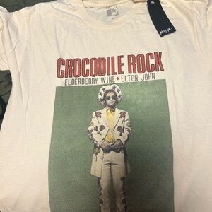 Nasty Gal Cream Crocodile Rock Tee